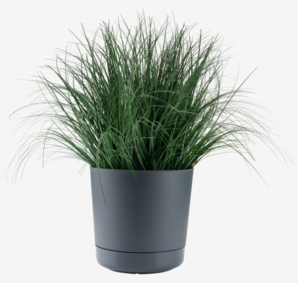 Macetero MORKULLA Ø28xA28cm gris antracita