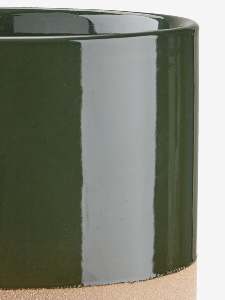 Macetero KRAGE Ø16xA15 verde oscuro