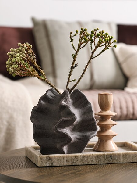 Vase VILHELM H18cm dark brown