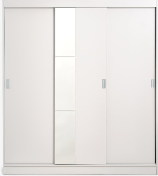 Wardrobe ODDER 179x201 3 sliding doors w/mirror white