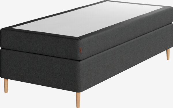 Kontinentalsäng 90x200 cm LYGNA Grå-40 Fast