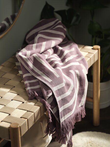 Strandhåndklæde HASSELFORS 80x160 støvet blomme