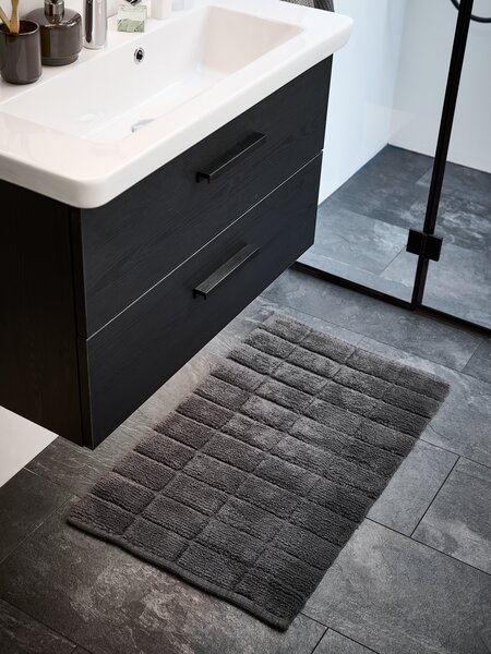 Bath mat HOGSTORP 50x80 anthracite grey