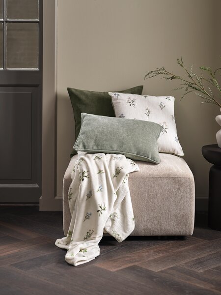 Fleece-plaid ENGSOLEI 130x170 hvid