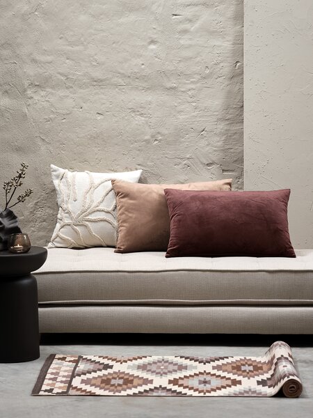 Pyntepudebetræk ERTEVIKKE 40x60 aubergine velour