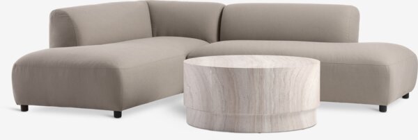 Loungesæt STORLIEN + STORHOGNA 4 pers. taupe travertin