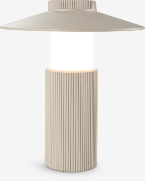 Genopladelig bordlampe SVANE Ø21xH25cm sand