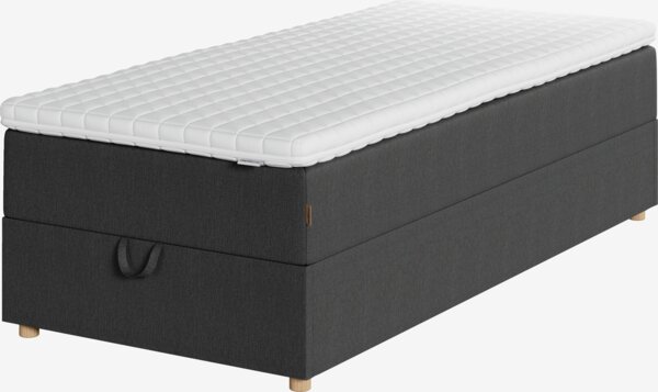 Κρεβάτι τύπου continental 90x200 HOLMELVA+EKSO Γκρι-40 πολύ