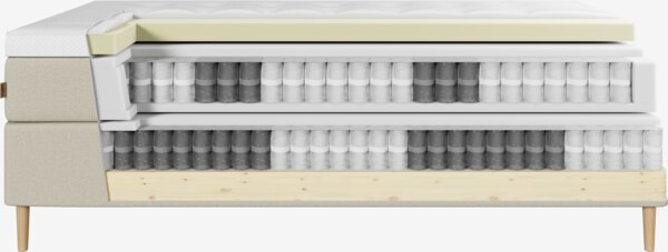 Kontinentalseng 180x200 HEMLA + BRYA sand-91 Myk/Medium