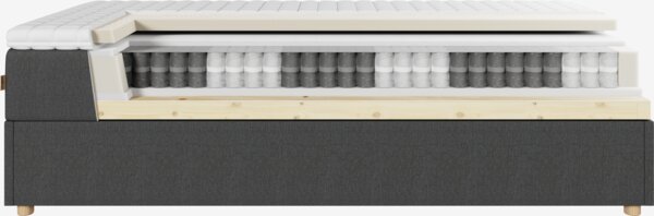 Boxspring 140x200 HOLMELVA + KOLA grijs-40 heel stevig