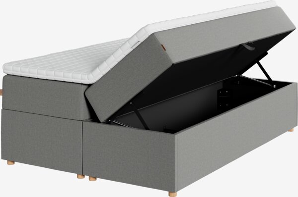 Kontinentalseng 140x200 TYSLA + MURU grå-23 Fast
