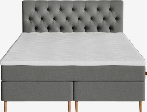 Kontinentalseng 180x210 HEMLA + RESA grå-23 Medium