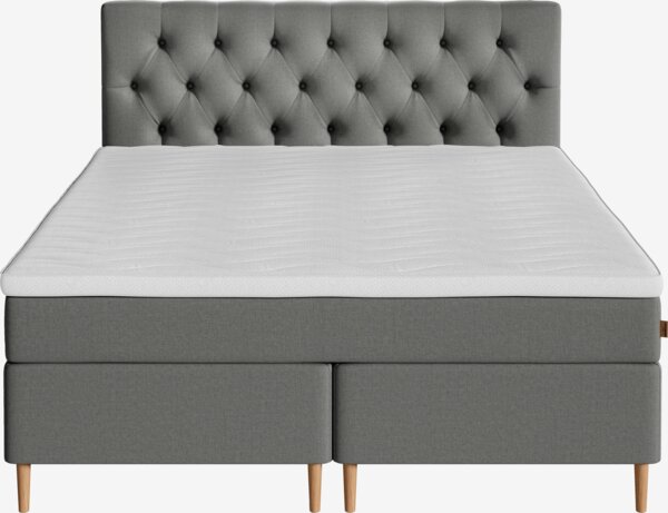 Boxspring 160x200 LYGNA + TOSEN grijs-23 hard