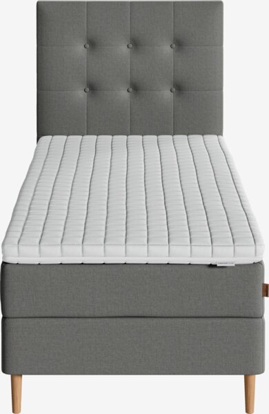 Kontinentalseng 90x200 NEVLA + MURU grå-23 Medium