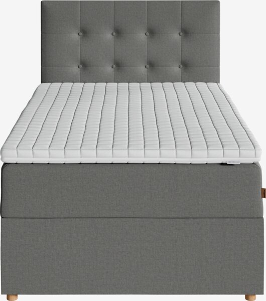 Kontinentalseng 120x200 TYSLA + KOLA grå-23 Fast