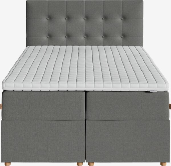 Kontinentalseng 140x200 TYSLA + MURU grå-23 Fast