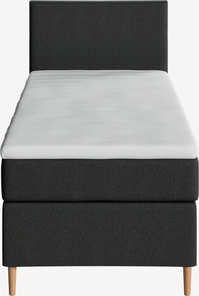 Boxspring krevet 90x200 VELFJORDEN + FLYA siva-40 tvrd