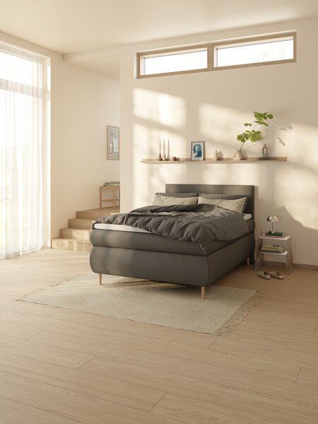 Boxspring 140x200 ANDELVA + TOSEN grijs-40 medium