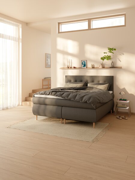 Boxspring 160x200 ANDELVA + RESA grijs-40 medium