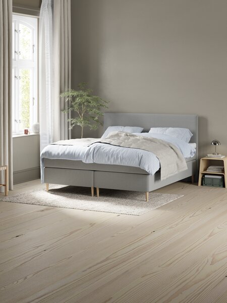 Kontinentalseng 180x210 HEMLA + RESA grå-23 Medium