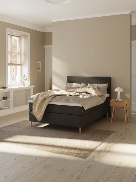 Kontinentalseng 120x200 HEMLA + BRYA grå-40 Medium