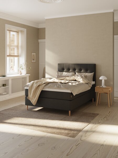 Kontinentalseng 120x200 HEMLA + BRYA grå-40 Medium