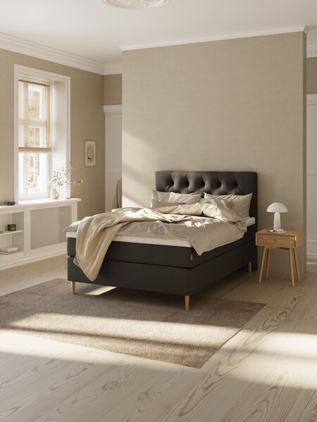 Kontinentalseng 120x200 HEMLA + BRYA grå-40 Medium