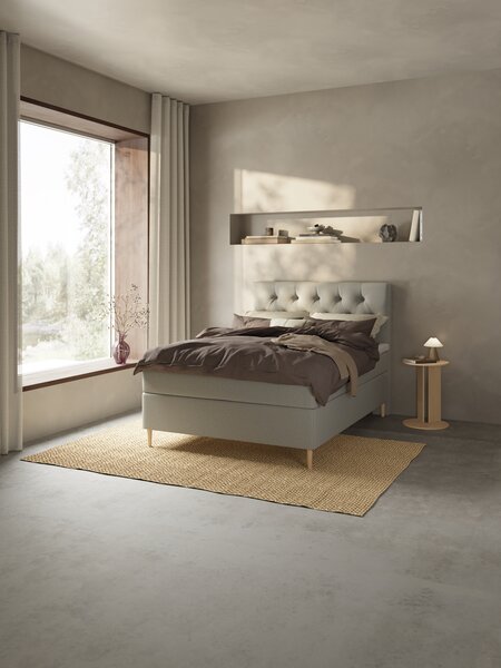 Kontinentalseng 140x200 LYGNA + TOSEN grå-23 Fast