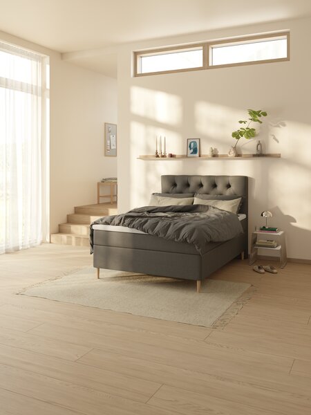 Kontinentalseng 140x200 LYGNA + TOSEN grå-40 Fast