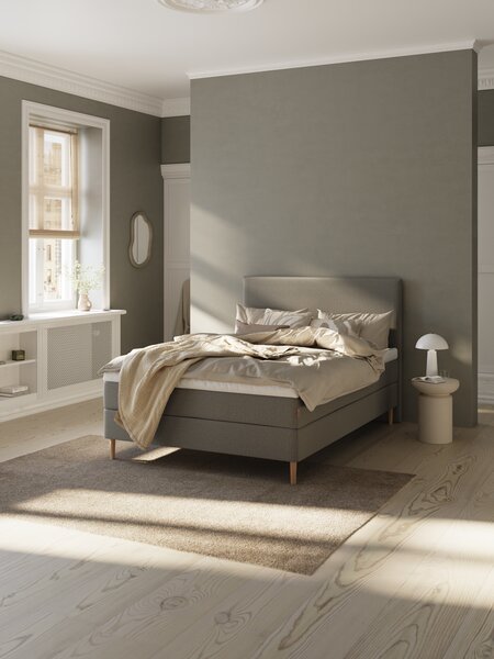 Kontinentalseng 140x200 NEVLA + EKSO grå-23 Fast