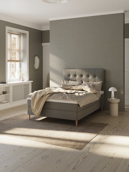 Kontinentalseng 140x200 NEVLA + EKSO grå-23 Fast