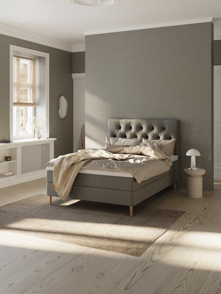 Kontinentalseng 140x200 NEVLA + EKSO grå-23 Fast