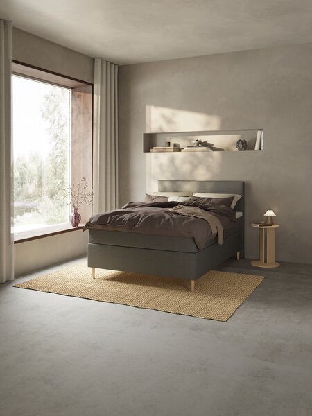Kontinentalsäng 140x200 TYRIA + FLYA Grå-40 Medium