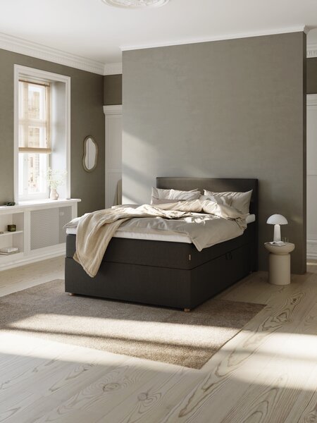 Boxspring 140x200 TYSLA + EKSO grijs-40 hard