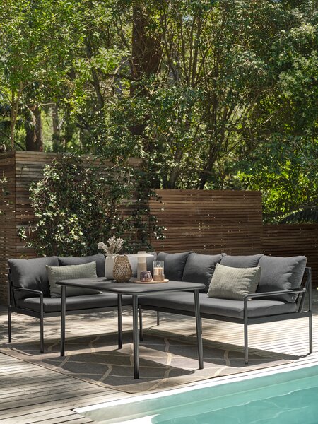 Bašt. garnitura STROEMSTAD 6 osoba crna