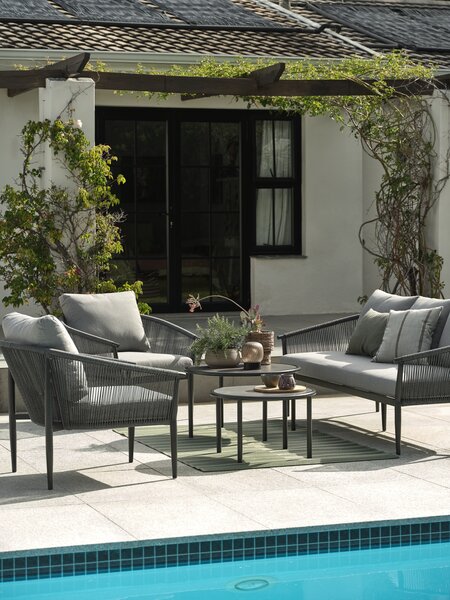 HOLMESTRAND bašt. garnitura za 5 os. siva