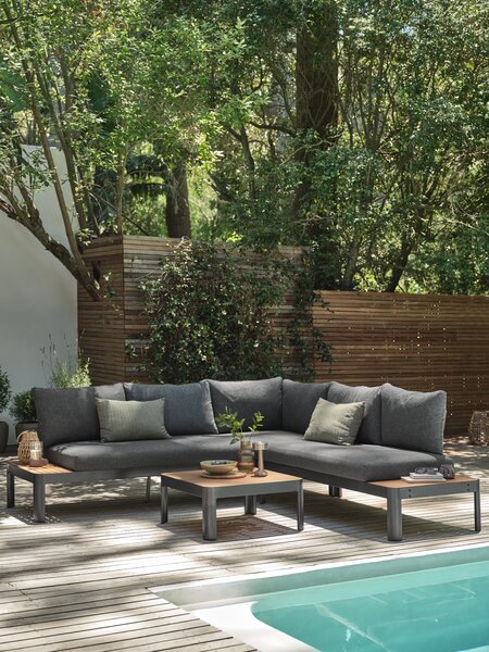 Lounge set SIRDAL 5pers. dark grey