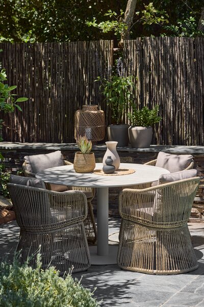 Trädgårdsbord VAMDRUP Ø120 beige