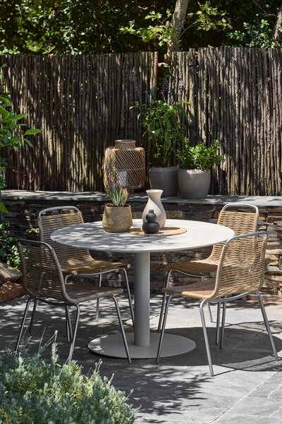 Trädgårdsbord VAMDRUP Ø120 beige