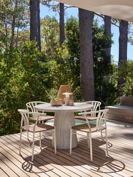 Stół ogrodowy SKARSLIA Ś110 trawertyn