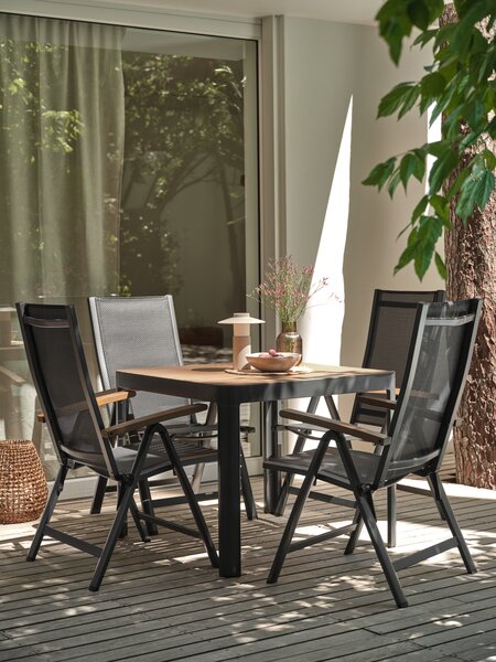 Garden table SIRDAL W90xL90 hardwood