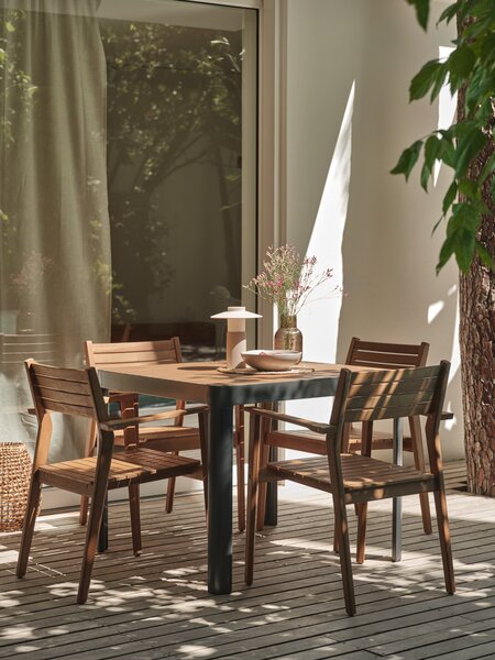 Garden table SIRDAL W90xL90 hardwood