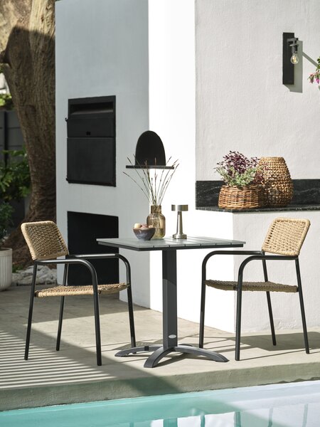Table bistrot HOBRO l70xL70 gris