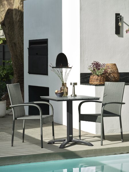 Table bistrot HOBRO l70xL70 gris
