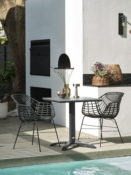 Table bistrot HOBRO l70xL70 gris