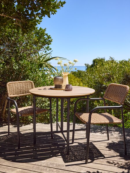 Стіл садовий HOVVIG діам.90см довж.18/90см натура