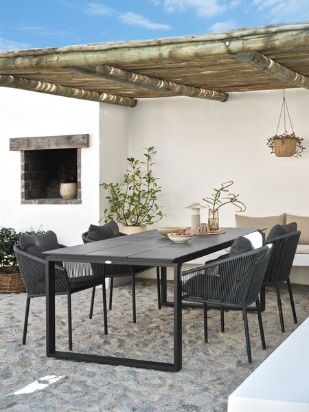 SONNERUP L215 table + 4 GILJA chair grey