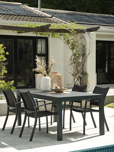 Table de jardin HESTEHAVE l95xL205/275 noir