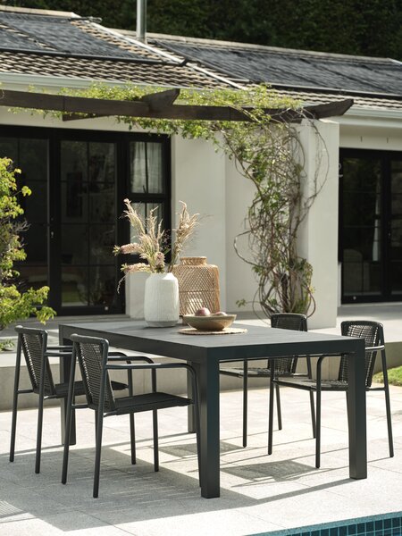 Table de jardin HESTEHAVE l95xL205/275 noir