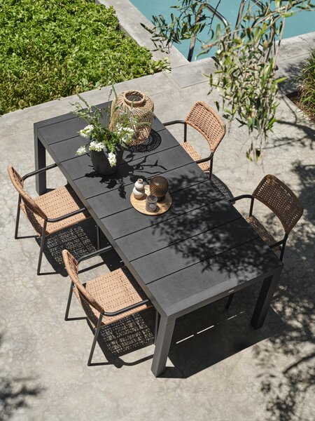 Kerti asztal TYDAL SZ95xH208/272 fekete